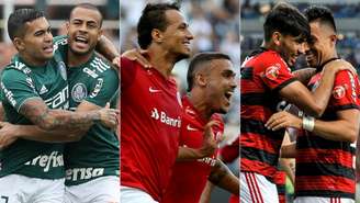 Palmeiras, Inter e Fla venceram na rodada (Foto: Luis Moura / WPP, Cesar Greco e Marcelo Cortes/Fotoarena)