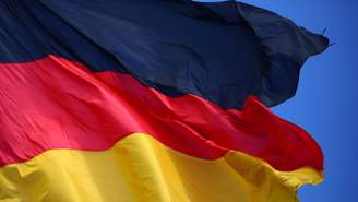 Bandeira da Alemanha, em Berlim 
02/07/2018
 REUTERS/Hannibal Hanschke