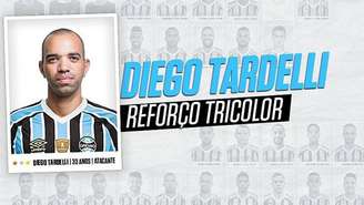 Grêmio confirma contratação do atacante Diego Tardelli