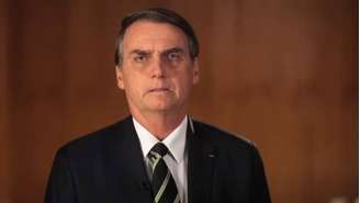 O presidente Jair Bolsonaro, durante vídeo com pronunciamento sobre a demissão do ex-ministro da Secretaria-Geral da Presidência, Gustavo Bebianno