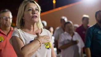 A senadora durante a campanha eleitoral, em Mato Grosso
