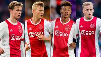 De Jong, De Ligt, Neres e Van de Beek são alguns dos jovens que brilharam pelo Ajax na temporada (Reprodução)