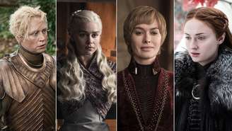 As personagens Brienne de Tarth, Daenerys Targaryen, Cersei Lannister e Sansa Stark; tempo de fala feminino é bastante vinferior ao masculino na série