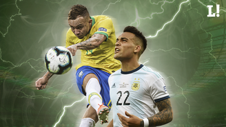 Everton e Lautaro Martínez são destaques do Brasil e Argentina na Copa América (Arte: Marina Cardoso/LANCE!)