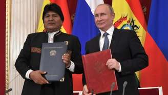 Evo Morales fez uma visita diplomática a Moscou nesta semana