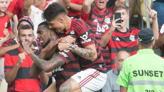 Recém-chegado, Gerson fez o seu primeiro gol com a camisa do Flamengo (Foto: Alexandre Vidal/Flamengo)
