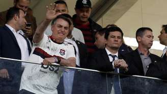 Jair Bolsonaro e o ministro Sérgio Moro assistiram ao jogo do Fla (Adalberto Marques/DiaEsportivo/Lancepress!)