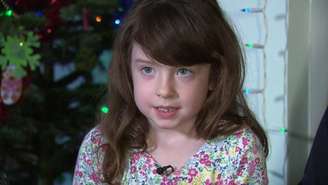 Florence Widdicombe, de seis anos, diz que encontrar a mensagem a deixou chocada