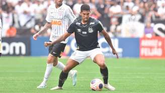 Raniel em clássico contra o Corinthians (Foto: Ivan Storti/Santos FC)