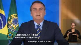 O presidente Jair Bolsonaro em pronunciamento nesta terça-feira, 31