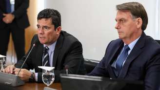 Sergio Moro e Jari Bolsonaro durante reunião