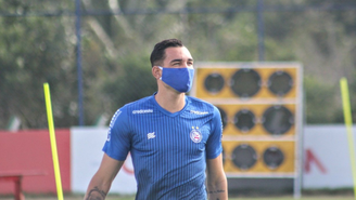 Jogadores usam máscaras no treino (Foto: Divulgação/Bahia)