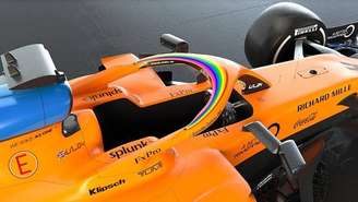 McLaren com novo adesivo como símbolo de combate à homofobia