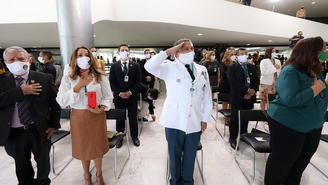 Segundo organizadores, representantes do movimento Brasil Vencendo a Covid de todos os Estados estiveram em Brasília