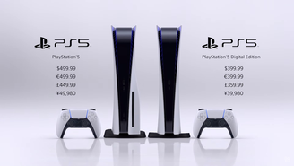 PlayStation 5 será vendido em duas versões: com e sem leitor de discos
