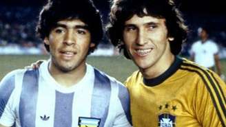 Diego Maradona e Zico: rivais, argentino e brasileiro tornaram-se amigos (Foto: Reprodução Instagram)