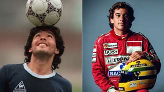 Internautas comparam idolatrias de Maradona e Ayrton Senna (AFP; Divulgação)