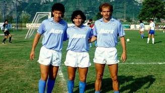 Careca, Maradona e Alemão: trio de sucesso no Napoli