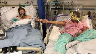 Maria Rico e sua filha Anabel Sharma foram admitidas no hospital Leicester Royal no mesmo dia