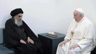O Papa Francisco se reuniu por 45 minutos com o principal líder religioso xiita do Iraque, o aiatolá Ali al-Sistani