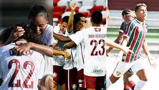 Feminino, profissional e Sub-17 bateram o Flamengo neste ano (Montagem Lance!
Fotos: Divulgação; Mailson Santana / Fluminense)