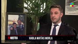 Matías Morla falando para a TV América, da Argentina (Reprodução / TV América)