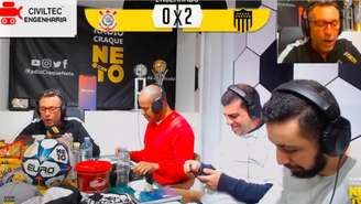 Neto perdeu a paciência com o Corinthians durante transmissão (Reprodução/Youtube)