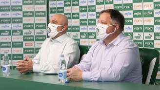 Maurício Galiotte (presidente) e Anderson Barros (diretor executivo de futebol) (Foto: Cesar Greco/Palmeiras)
