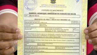 Certidão de Gabriel Henrique Arrascaeta Chagas da Silva (Reprodução)