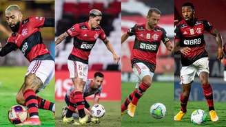 Gabigol, Pedro, Everton Ribeiro e Gerson defenderão o Brasil em junho (Fotos: Alexandre vital/ Flamengo)