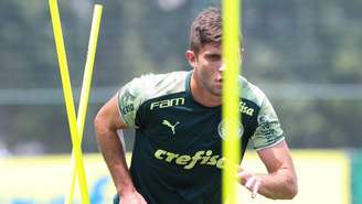 Kuscevic se recuperou de lesão e treinou normalmente na Academia de Futebol (Foto: Cesar Greco/Palmeiras)
