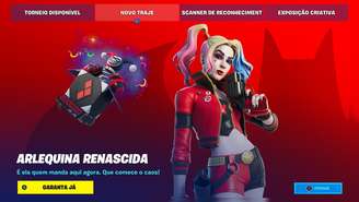 Arlequina em Fortnite