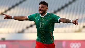 Alexis Vega comemora gol marcado na vitória do México sobre a França no torneio de futebol masculino da Olimpíada de Tóquio
22/07/2021 REUTERS/Edgar Su