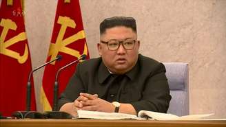 Líder da Coreia do Norte, Kim Jong Un, em Pyongyang
12/02/2021 KRT TV via REUTERS 