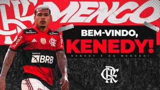 Flamengo anuncia a chegada de Kenedy Divulgação Flamengo