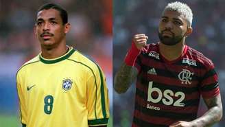 Vampeta (esq.) diz que Gabigol (dir.), do Flamengo, está na Seleção Brasileira sem apoio de Tite (Montagem LANCE!)