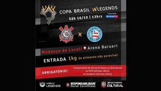 Corinthians jogará neste sábado em competição de futebol master na Arena Barueri (Foto: Divulgação)