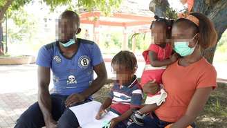 O haitiano Patrick, a mulher e os dois filhos brasileiros foram deportados pelos EUA para o Haiti