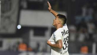 Marcos Leonardo fez os dois gols do Santos na vitória sobre o Fortaleza (Foto: Ivan Storti / Santos FC)