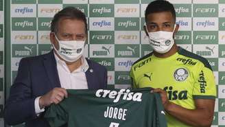 O lateral-esquerdo Jorge defendeu as cores do Palmeiras na conquista da Libertadores 2021 (Foto: Cesar Greco)