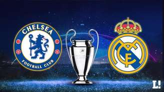 Confronto entre Real Madrid e Chelsea pelas quartas de final da Champions será decidido em Londres (Arte LANCE!)