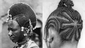 Foto mostra mulheres africanas com o penteado de tranças nagô