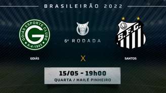 Jogo entre Goiás e Santos é uma das atrações da rodada do Brasileirão (Arte Lance!)