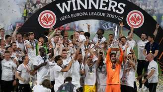 O Eintracht Frankfurt bateu o Rangers nos pênaltis e conquistou a Liga Europa (JORGE GUERRERO / AFP)
