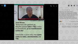 Postagem atribui frase falsa a José Dirceu