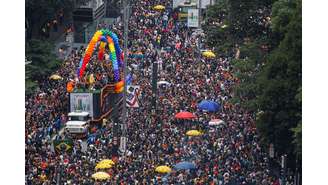 A 26ª Parada do Orgulho LGBT+ de São Paulo, em 2022