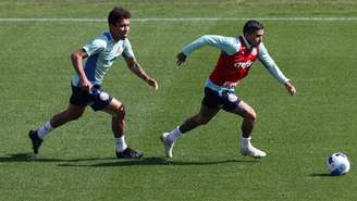 Jogadores do Palmeiras treinam antes do duelo contra o Cerro Porteño (Foto: Cesar Greco/Palmeiras)