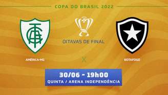 América-MG e Botafogo se enfrentam pelo jogo de ida das oitavas de final da Copa do Brasil (Montagem: Lance!)