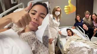 Anitta publicou fotos após o procedimento cirúrgico