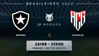 Botafogo e Atlético-GO medem forças neste sábado, no Nilton Santos (Foto: Arte: Lance!)
